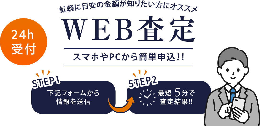 気軽に目安の金額が知りたい方にオススメ WEB査定